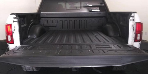 truck bed, after spray
